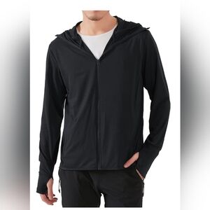 Men's UPF 50 Black Sun Hoodie - XXL